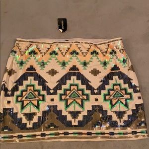 Express sequin skirt